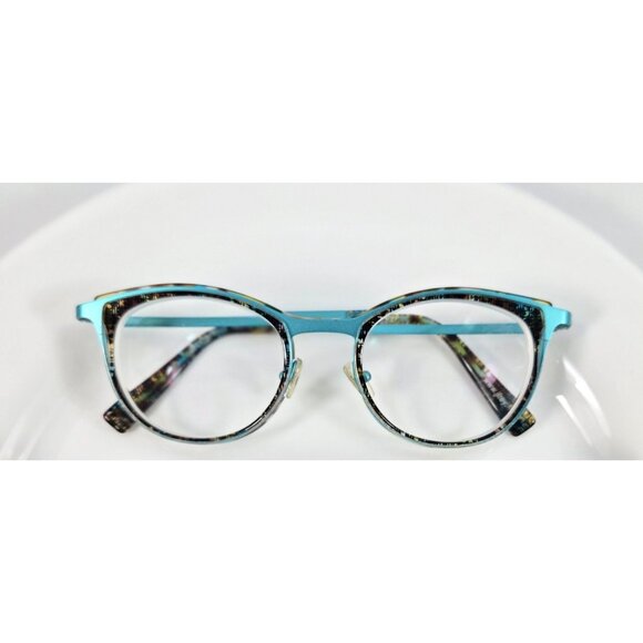 JF Frey Eyeglasses Frames Metal 48-19-143 Demi Turquoise JF2873 - Picture 2 of 7